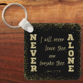 Ik zal u nooit verlaten, noch de Schrift van de KJ Sleutelhanger (Voorkant)