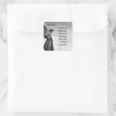 Ik zal u rust Schrift Matt 11:28 Vierkante Sticker (Tas)