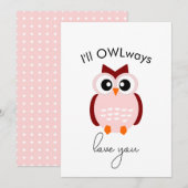 Ik zal van je houden, van je Valentijnsdag-kaart Feestdagenkaart (Voorkant / Achterkant)