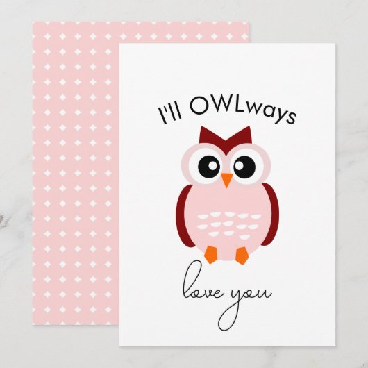 Ik zal van je houden, van je Valentijnsdag-kaart Feestdagenkaart (Voorkant / Achterkant)