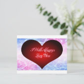 Ik zal van u altijd houden briefkaart (Staand voorkant)