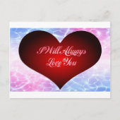 Ik zal van u altijd houden briefkaart (Voorkant)
