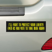 Ik zal vechten om je Bumpersticker te beschermen (Op auto)