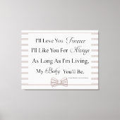 Ik zal voor altijd van je houden Baby Quote Canvas (Voorkant)