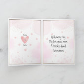 Ik zal voor altijd van je houden Bulldog & hartbal Kaart (Binnen)