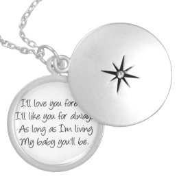 Ik zal voor altijd van je houden locket ketting