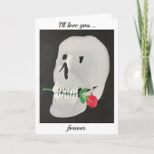 Ik zal voor altijd van je houden, schedel, huwelij kaart (Voorkant)