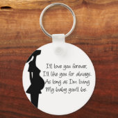 Ik zal voor altijd van je houden. sleutelhanger (Voorkant)