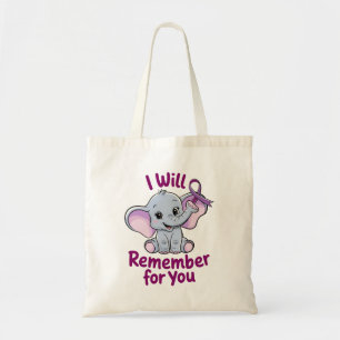 Ik zal voor jullie de Schattigee olifant Alzheimer Tote Bag