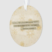 Ik zal voor Kerstmis Charles Dickens Snowflake Ornament (voorkant)