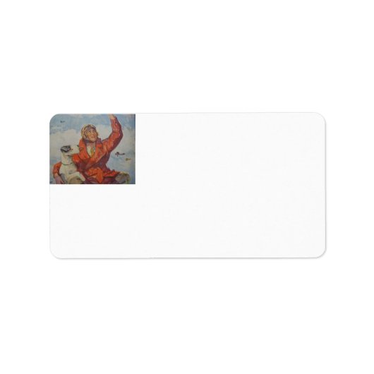 Ik zal weg vliegen etiket (Voorkant)