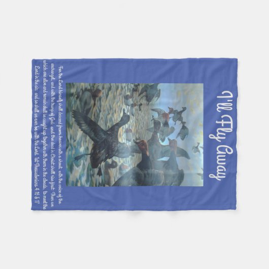 Ik zal weg vliegen fleece deken (Voorkant (Horizontaal))