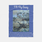 Ik zal weg vliegen fleece deken (Voorkant)