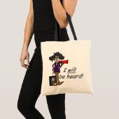 Ik ZAL worden gehoord Tote Bag (Voorkant (product))