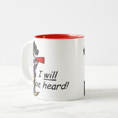 Ik ZAL worden gehoord Tweekleurige Koffiemok (Voorkant links)