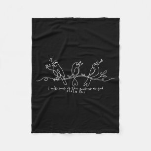 Ik zal zingen over de goedheid van God Psalm 89_1 Fleece Deken
