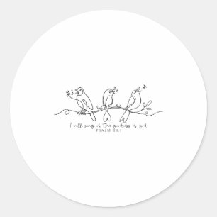 Ik zal zingen over de goedheid van God Psalm 89_1 Ronde Sticker