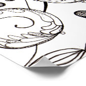 Ik zat bij de oceaan - illustratie poster (Hoek)