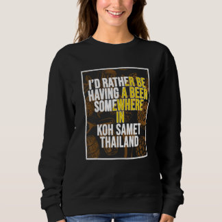 Ik zat liever ergens in Koh Samet een biertje te d Trui