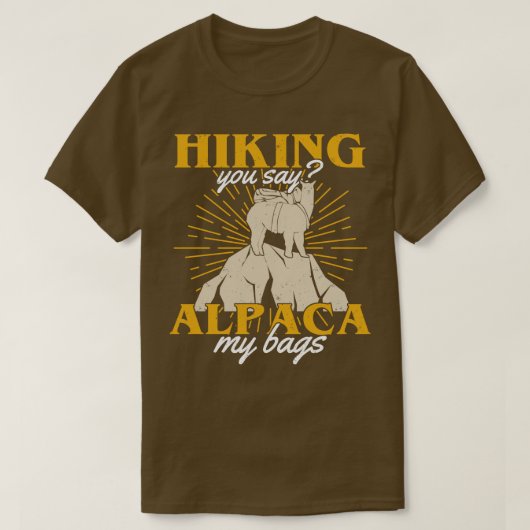 Ik zeg Alpaca m'n tassen. T-shirt (Design voorkant)