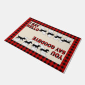 Ik zeg Hallo je afscheid neemt. Deurmat (Schuin)