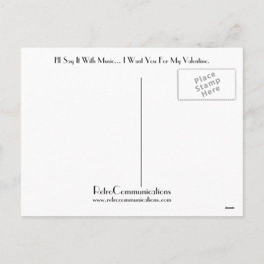 Ik zeg het met muziek feestdagenkaart (Achterkant)