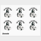 Ik zeg het papa - Grappige Jezus Meme Ronde Sticker (Vel)