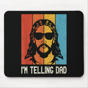 Ik zeg het papa - Jezus draagt een zonnebril - Gra Muismat