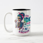 Ik zeg IDK veel... Tweekleurige Koffiemok (Links)