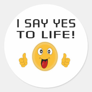 Ik zeg JA tegen LIFE Ronde Sticker