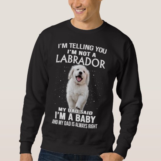 Ik zeg je dat ik geen labrador hond ben trui (Voorkant)