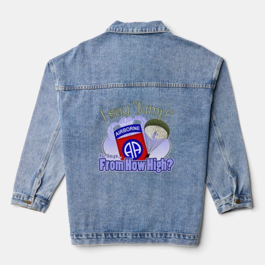 Ik zeg Jump - 82e Airborne Denim Jacket (Achterkant)