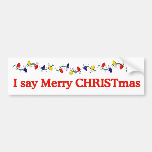 Ik zeg Merry CHRISTmas Bumpersticker (Voorkant)