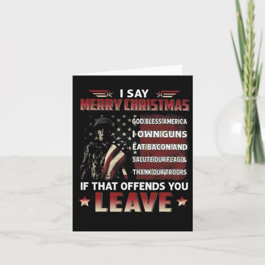 Ik zeg Merry KerstGod Bless America dat ik Pistool Kaart (Voorkant)