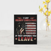 Ik zeg Merry KerstGod Bless America dat ik Pistool Kaart (Gele Bloem)