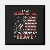 Ik zeg Merry KerstGod Bless America dat ik Pistool Magneet (Voorkant)