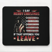 Ik zeg Merry KerstGod Bless America dat ik Pistool Muismat (Voorkant)