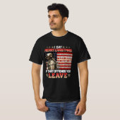 Ik zeg Merry KerstGod Bless America T-shirt (Voorkant volledig)
