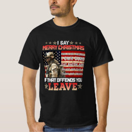 Ik zeg Merry KerstGod Bless America T-shirt