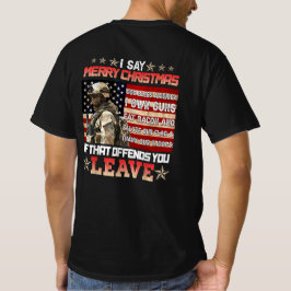 Ik zeg Merry KerstGod Bless America T-shirt