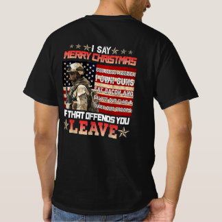 Ik zeg Merry KerstGod Bless America T-shirt