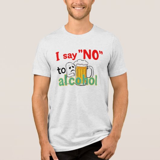 Ik zeg 'nee' tegen alcohol Tri-Blend shirt (Voorkant)