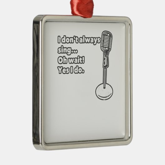 Ik zeg niet altijd dat ik moet wachten. metalen ornament (Rechts)