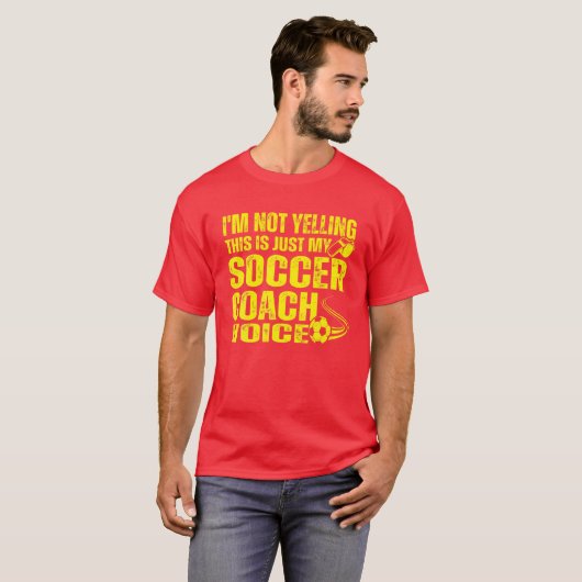 Ik zeg niet dat dit alleen mijn Voetbal coach stem T-shirt (Voorkant volledig)