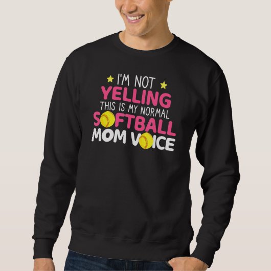 Ik zeg niet dat dit mijn Softball mama Voice Moth Trui (Voorkant)