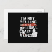 Ik zeg niet dat dit mijn stem is | Baseball Coach Briefkaart (Voorkant / Achterkant)
