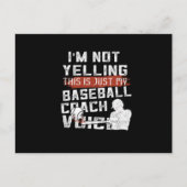 Ik zeg niet dat dit mijn stem is | Baseball Coach Briefkaart (Voorkant)