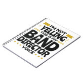 Ik zeg niet dat dit mijn stem is van de directeur. notitieboek (Linkerzijde)