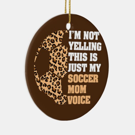 Ik zeg niet dat dit mijn Voetbal is. Keramisch Ornament (Rechts)