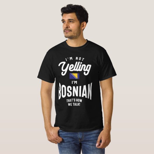 Ik zeg niet dat ik Bosnisch Funny Bosnische Pride  T-shirt (Voorkant volledig)